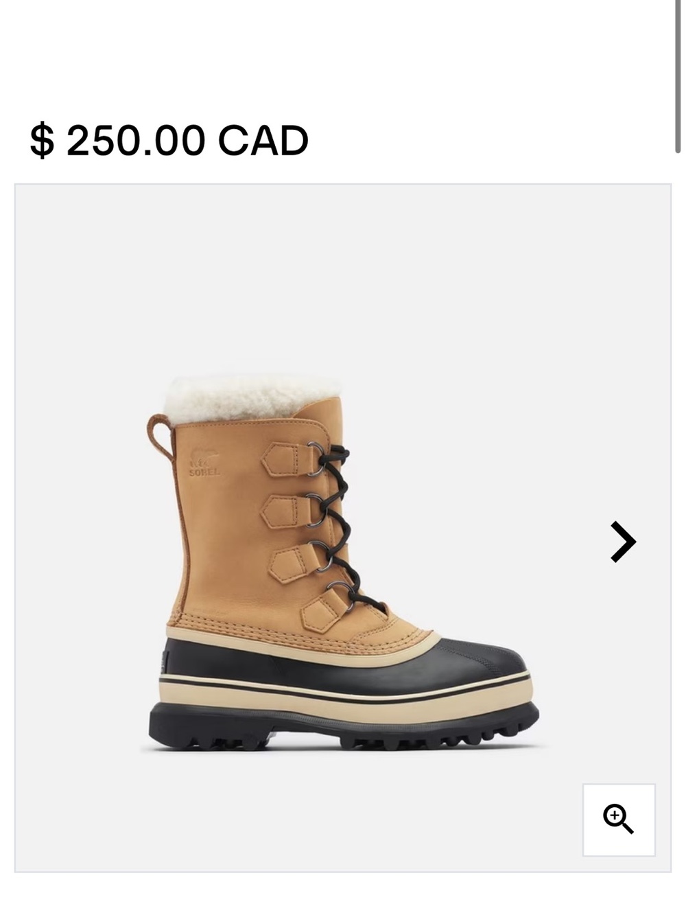 Sorel Tan and Black Winter Boot